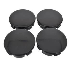 4 x 57mm/53 Nabenkappen Nabendeckel Felgendeckel Radkappen Schwarz K03b - Bild 1 von 4