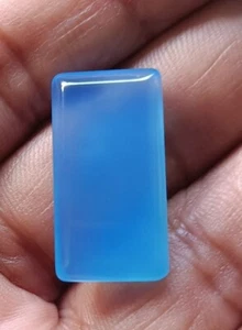 17.55 CT Beautiful Sky Blue Onyx Emerald Cut Shape A+++ Loose Gemstones - Picture 1 of 8