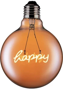 Paquete de 3 bombillas de texto LED TCP Happy Bulbs Edison E27 tornillo blanco cálido precio de venta sugerido por el fabricante £11.99 - Imagen 1 de 3