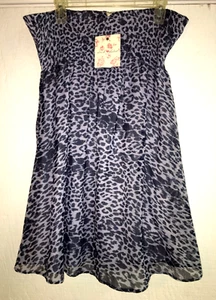 DEREK HEART Strapless Dress TUBE TOP Purple Leopard SUMMER Size Medium COVERUP - Picture 1 of 19