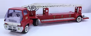Tonka Fire Dept. vintage Camion scala in acciaio pressato T.F.D. Orig Hook 998 antenna rara - Foto 1 di 24