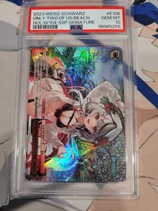 PSA 10 Sakamata Chloe E106 SSP firmado hololive inglés blanco negro - Imagen 1 de 5