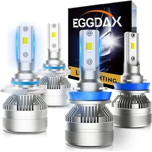 9005 HB3 H11 Led Headlight Bulbs Combo High Low Beam LED Bulb Conversion Kit - Picture 1 of 6