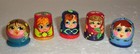 Beautiful Russian Wooden Hand painted SET OF FIVE THIMBLES ~ NEW