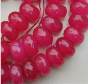 5pcs Faceted Natural Brazilian Rose Red Ruby Gemstone Abacus Loose Beads 6x10mm - Picture 1 of 4