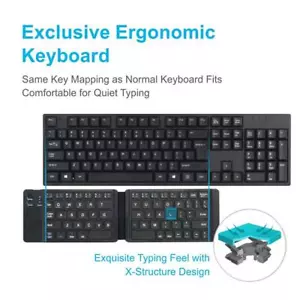 Mini Foldable Wireless Bluetooth Keyboard For PC Smartphone New Tablet Y0C3 - Picture 1 of 12