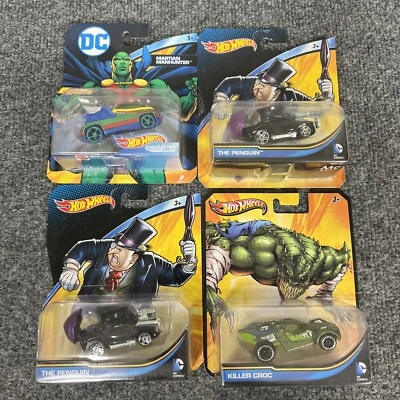 DC Comics Justice League Character Cars Hot Wheels  LOT OF 4 - New / Sealed - Image 1 of 4