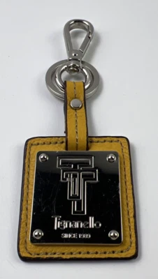 Tignanello Llavero Cartera Bolso Dije Cuero Guijarro Metal Llavero Llavero Foto 1 de 4