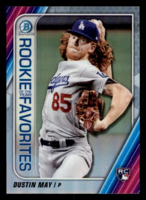 2020 Bowman Chrome Rookie of the Year Favorites Refractors #ROYFDM Dustin May - Image 1 of 2