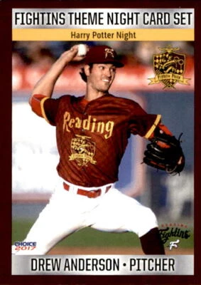 2017 Reading Fightins Theme Night Choice #7 Drew Anderson Reno Nevada NV Card - Image 1 of 2