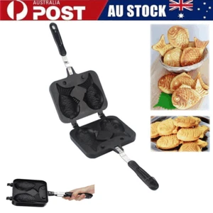 Taiyaki Fish Shaped Bakeware Waffle Maker Nonstick Pan Food Fryer Cake Tools - Picture 1 of 17