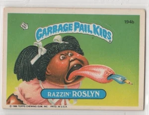 1986 Topps Garbage Pail Kids RAZZIN' ROSLYN #194b Sticker Card - Bild 1 von 2