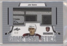 2018 Leaf ITG Stickwork Game Used Stick Silver /7 Joe Sakic #GS-32 HOF