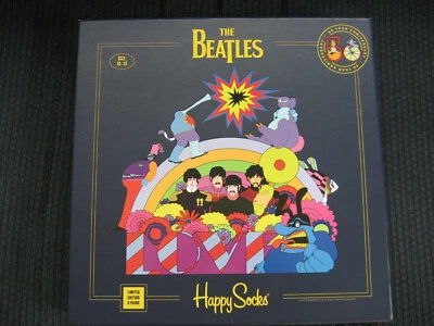 The Beatles Happy Socks 4Pk, new w tags, Men's 10-13 Sock Gift Box perfect shape - Image 1 of 4