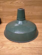 LARGE BENJAMIN Vintage 16" Green Porcelain Barn, Gas Station Light Lamp Shade