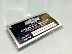 Placa de datos del número de serie del chasis apta para autos Chevrolet antiguos - Imagen 1 de 8