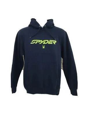 Spyder Sudadera con Capucha Para Hombres Pequeña Azul Frontera Pullover Sudadera Spellout Logo Adulto  Foto 1 de 4