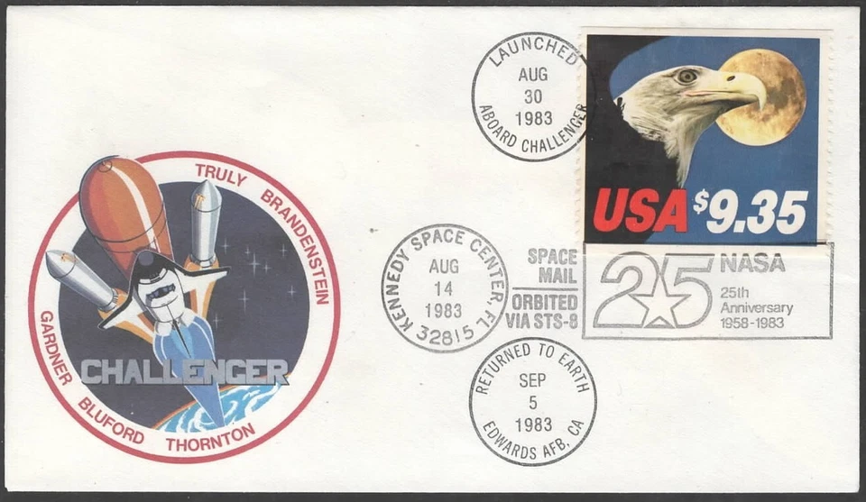 US Scott #1909 FDC with Kennedy Space Center Postmark Aug 14, 1983 - Image 1 of 1
