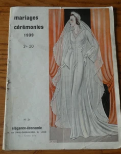 Wunderschöne seltene französische Hochzeitsmodebroschüre 1939. ideal für Fashionistas - Bild 1 von 6