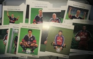 Opel autograph cards FC Bayern Munich - squad 1998 - 2000 selection to choose from