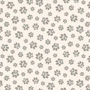 BTHY Litters N Stuff Dog Breed dogs Paws Cream Cotton Fabric By The Half Yard - Picture 1 of 2