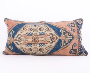 Turkish Kilim Lumbar Pillow Cover Handmade Decorative Kilim Sofa Cushion Cover - Picture 1 of 7