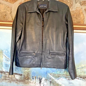 Saguaro West Woman Soft Genuine Leather Black Jacket Sz Large L Zippered Pocket - Picture 1 of 7