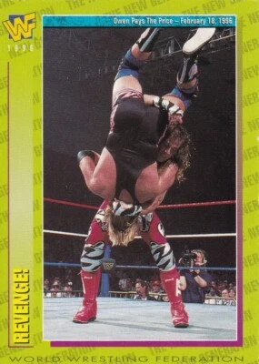 Tarjeta coleccionable Shawn Michaels Owen Hart WWF Wrestling Magazine 1996 luchador WWE Foto 1 de 4
