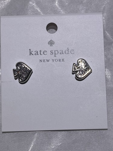 Borchie smaltate argento glitter Kate Spade Everyday Spade.