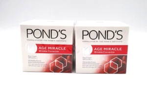 Lot/2 Pond's Age Miracle Wrinkle Corrector Day Cream Spf 18 PA++ ~ 50 g x 2 BNIB - Picture 1 of 4