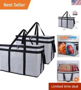 Confezione da 2 Sacchetti Isolati per Consegna Alimenti per Pasti Caldi e Freddi, XXX-Large Grocery T... - Foto 1 di 7