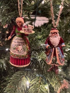 Jim North Mr & Mrs Santa Ornaments No Box - Picture 1 of 4