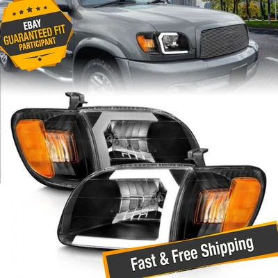 ANZO 111579 Crystal Plank Style Headlights for 2000-2004 Toyota Tundra Foto 1 de 4