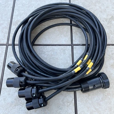 SOCAPEX SOCO 19 PIN to 11ft 6 Channel Edison 15A Female Breakout Power Cable New - Image 1 of 4