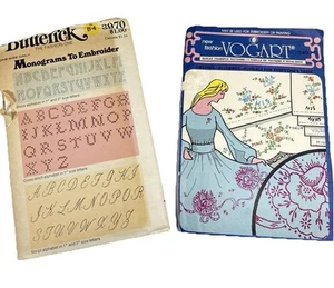 De Colección Vogart Repetición Transferencia Patrones 249 y Butterick Monogramas para Bordar 3970 - Imagen 1 de 9