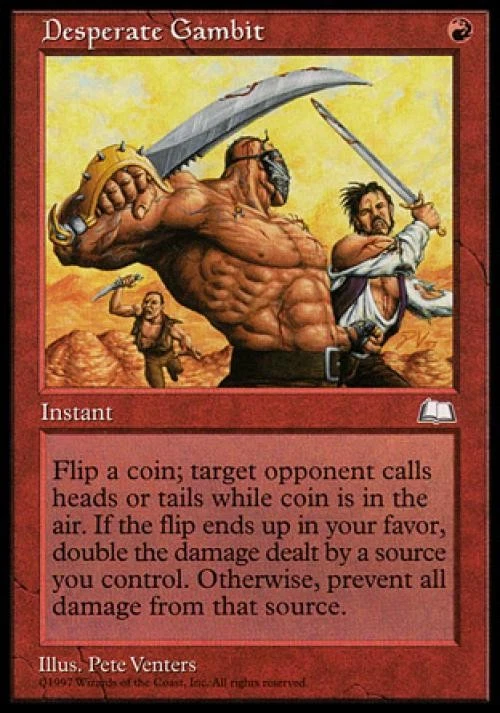 Desperate Gambit - Light Play MTG Weatherlight - Image 1 of 1