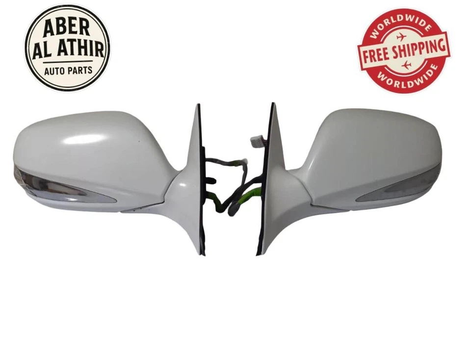 Par de espejos retrovisores laterales izquierdo y derecho blanco OEM 2006-2011 para Lexus GS350 GS450h Foto 1 de 4