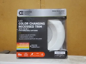 Commercial Electric 6'' Selectable Integrated LED Recessed Trim Downlight 30-1 - Picture 1 of 1