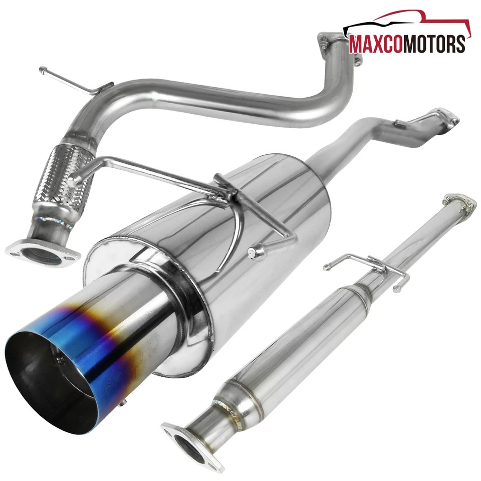 Catback Exhaust Fits 1994-1997 Honda Accord Muffler System w/ 4" Burnt Tip 94-97 — 第 1/4 张图片
