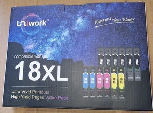 Uniwork 18XL Compatible Ink Cartridge Replacement Epson XP-102 205 305 325 405 - Picture 1 of 3