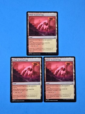 3x Wind-Scarred Crag March Of The Machine 2023 MOM Mtg Magic Card Land Gate 276 - Image 1 of 2