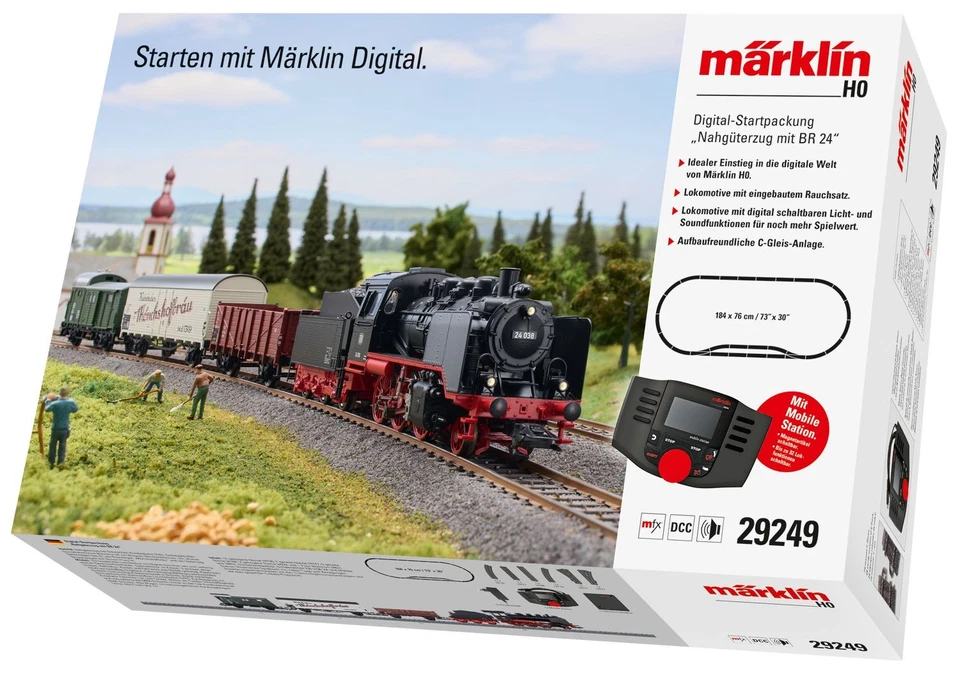 Maerklin 29249 | Digital-Start BR 24 mit Güterzug DB III mfx-Sound/Rauch Spur H0 - Bild 1 von 1