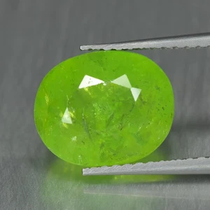 5,11Ct Oval_Wertvoller Transparenter Unbeheizter Grün Grossular Mali Granat - Bild 1 von 1