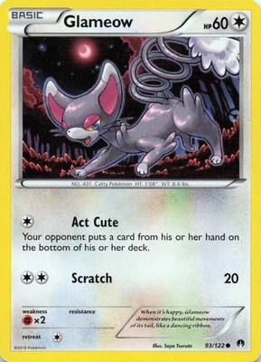 Glameow 93/122 XY - BREAKpoint Common -LP - Image 1 of 2
