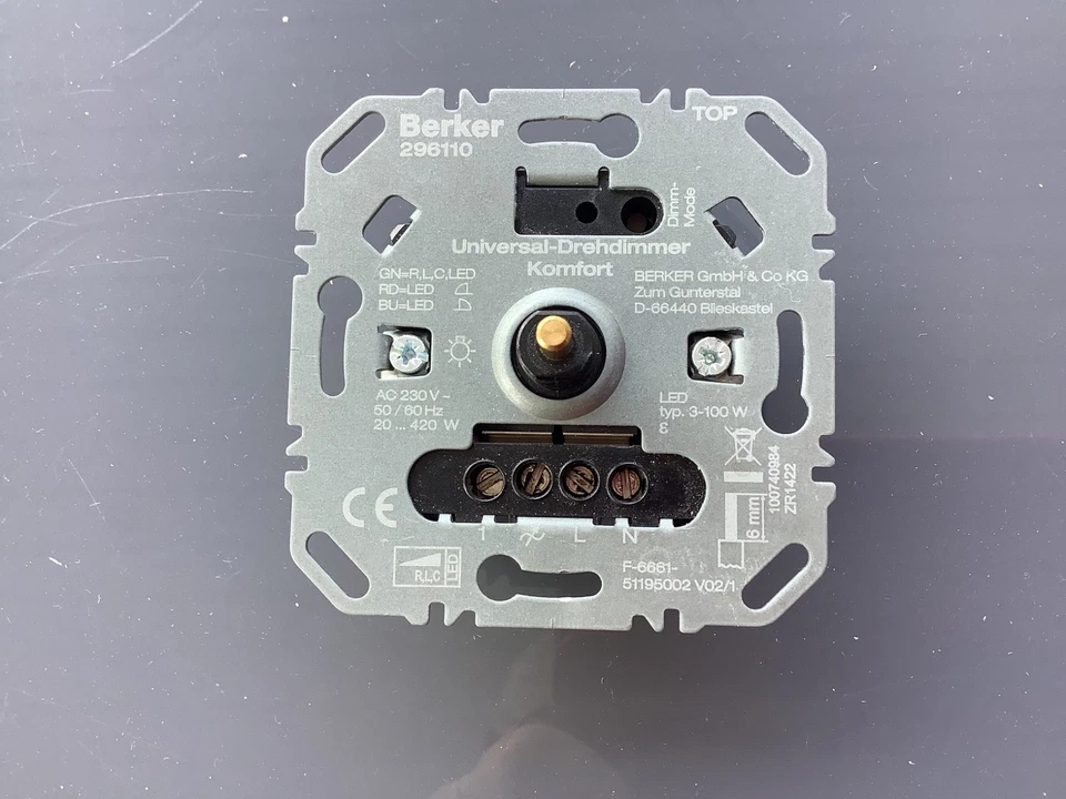 Berker Drehdimmer Einsatz für LED Leuchten ohne Zentralscheibe NEU - Bild 1 von 1