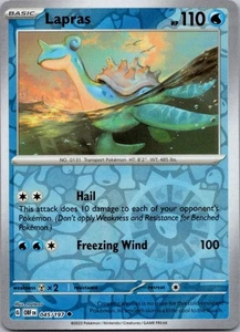 Lapras Reverse Holo Uncommon Water SV03: Obsidian Flames 045/197 Near Mint Pokem - Foto 1 di 2
