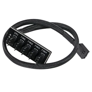 6-Pack 4-Pin PWM Fan Hub - 1 to 5 Way Splitter Power Supply Cable for PC Moth... - Picture 1 of 12