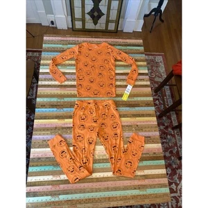 CARTERS Unisex Cotton Pajamas Size 12 Pumpkin 2 Pc Set Halloween NEW WITH TAGS - Picture 1 of 11