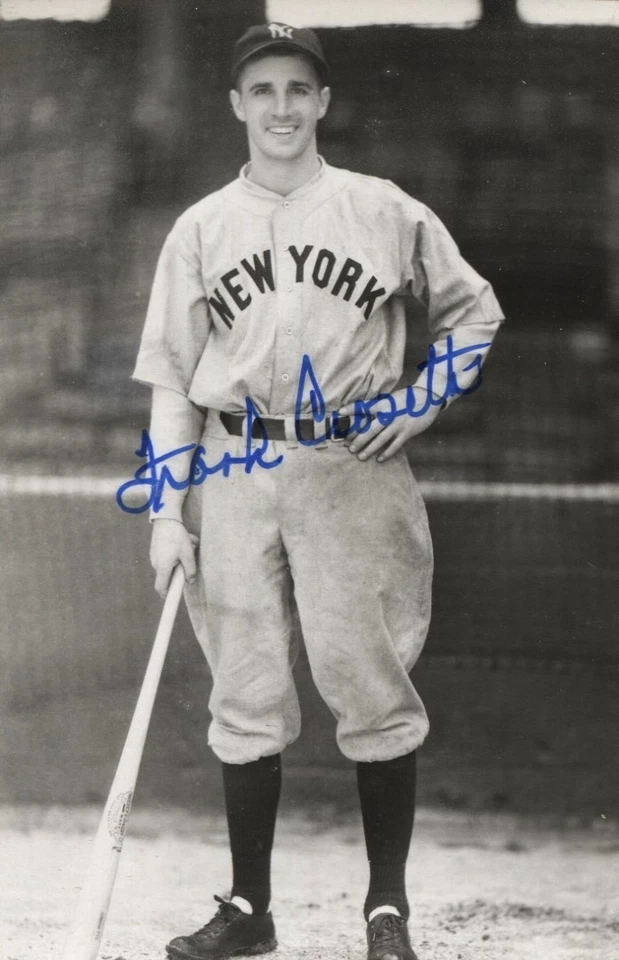 Frank Crosetti autographed vintage NY Yankees Rowe Postcard size photo - - Image 1 of 1