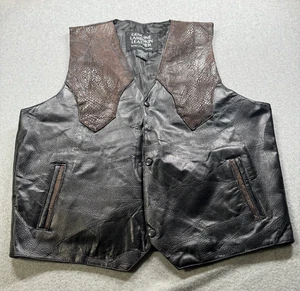 Chaleco Navarre Leather Company para Hombres XL Piel de Cordero Western Patchwork - Imagen 1 de 6